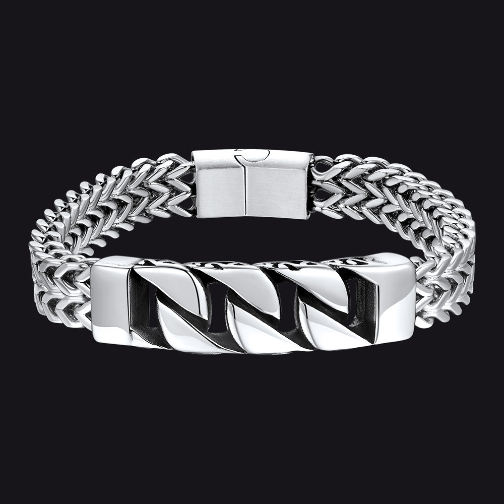 Heavy Celtic Knot Cuban Link Bracelet for in Stainless Steel