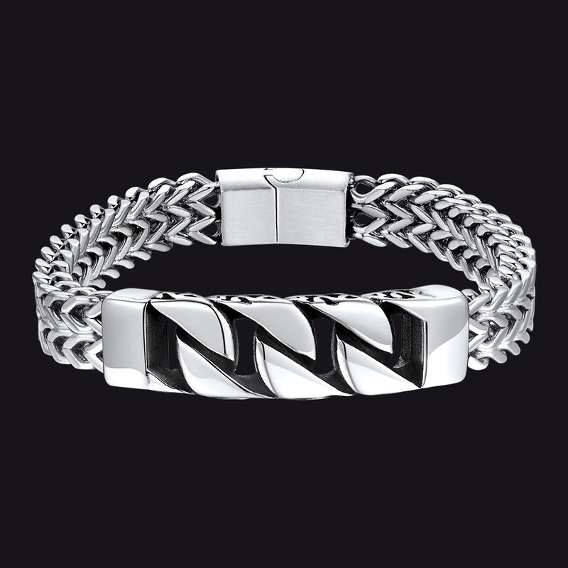 Heavy Celtic Knot Cuban Link Bracelet for in Stainless Steel