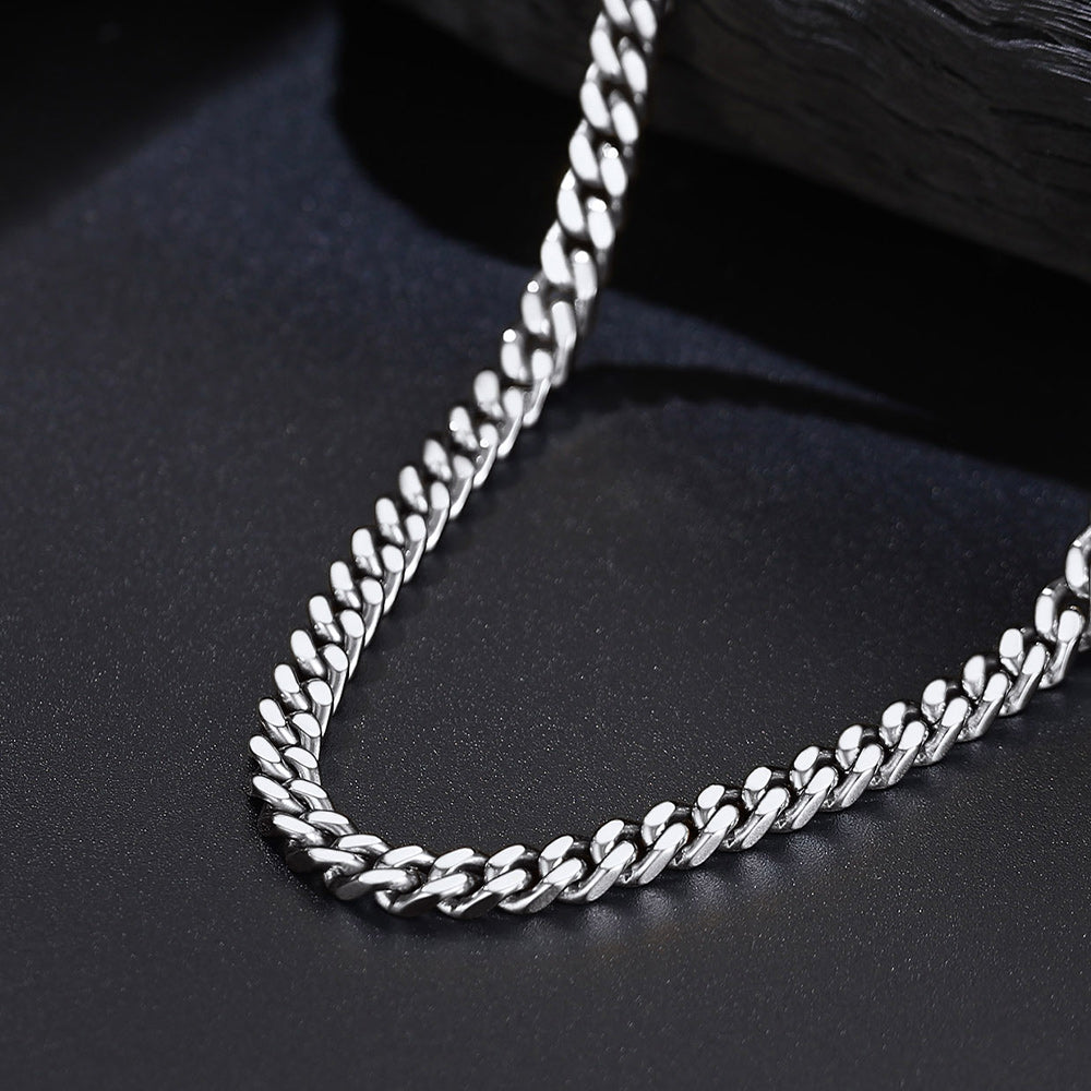 7mm Miami Cuban Link Chain & Bracelet Jewelry Set for