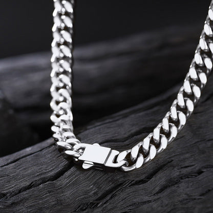 7mm Miami Cuban Link Chain & Bracelet Jewelry Set for