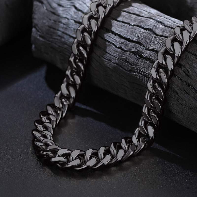 12mm Miami Cuban Chain & Cuban Bracelet Jewelry Set for