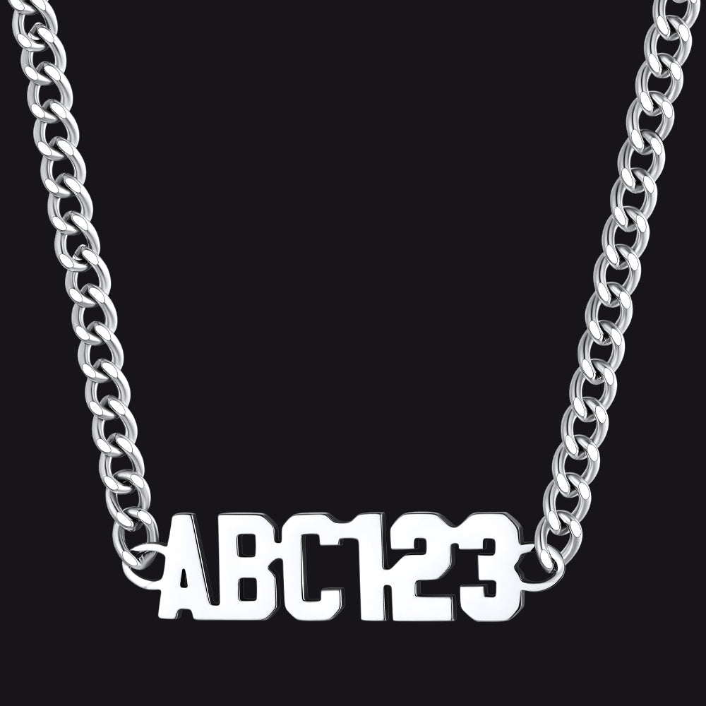 Customized Nameplate Cuban Chain Link Necklace Gift for