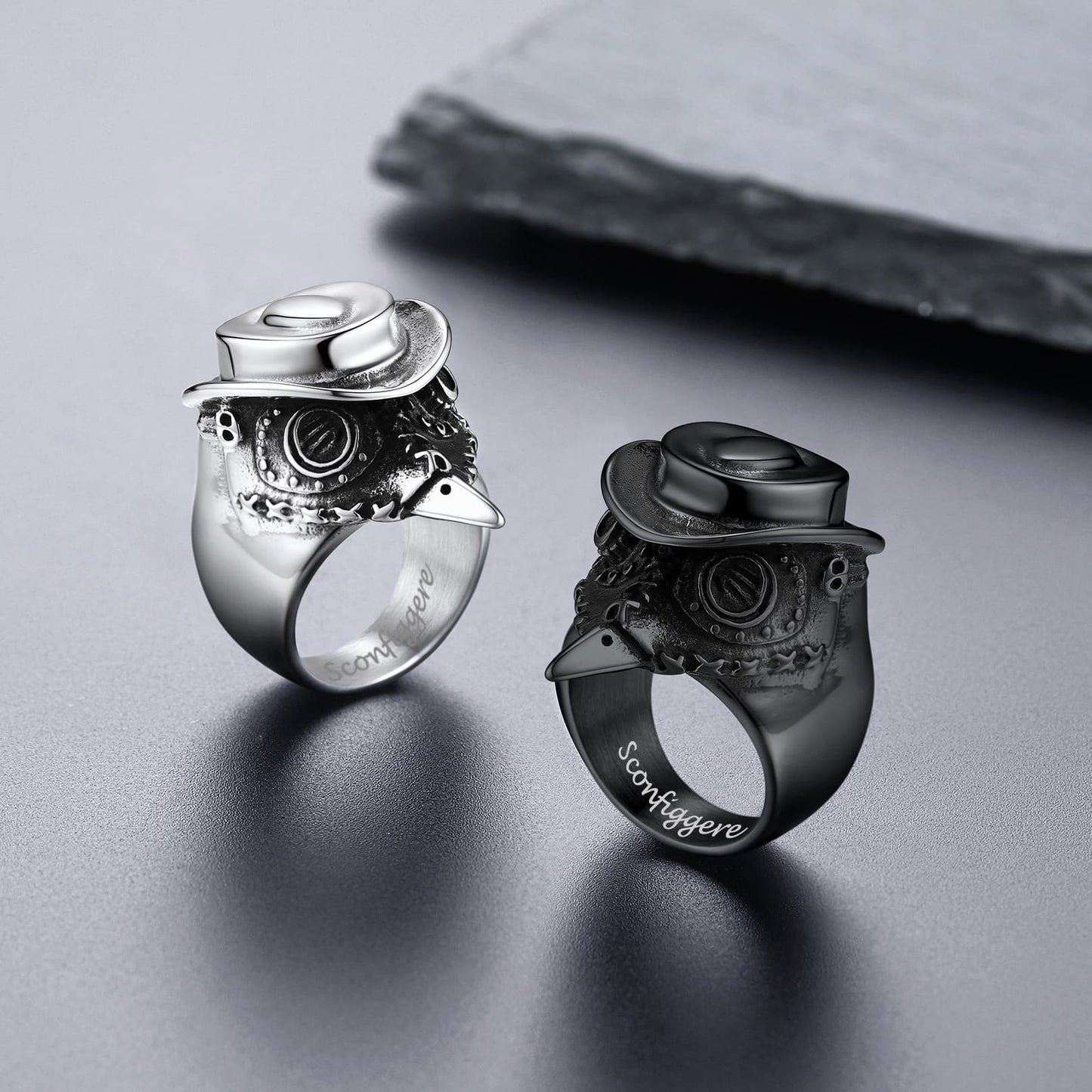 Plague Doctor Stainless Steel Ring for