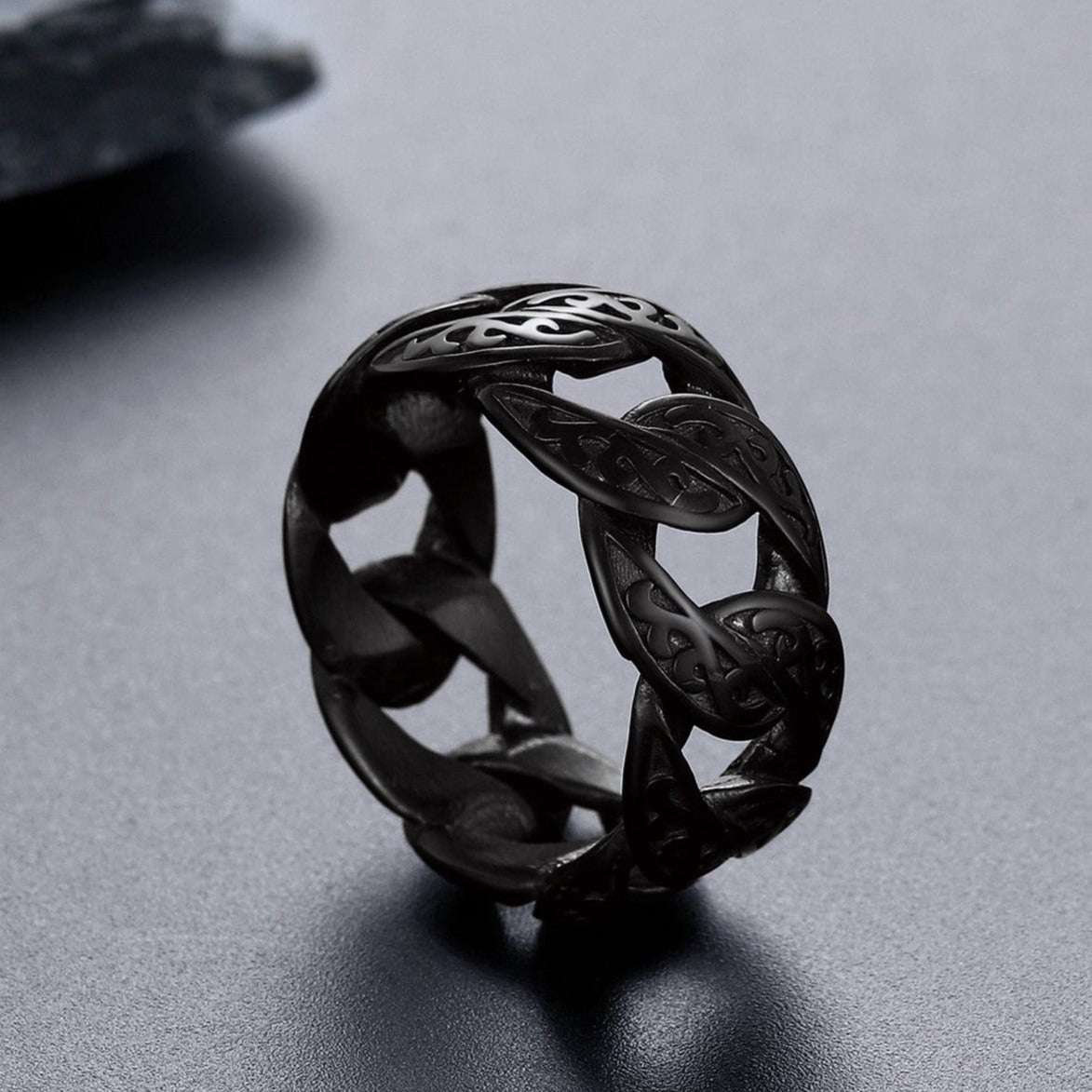 Celtic Cuban Chain Ring for Stainless Steel