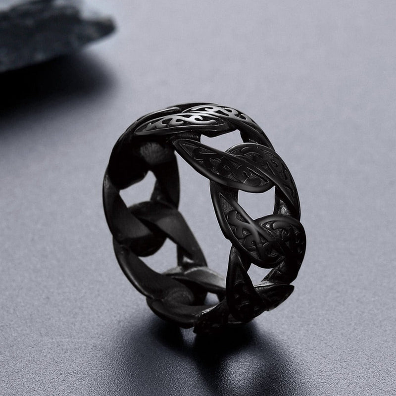Celtic Cuban Chain Ring for Stainless Steel