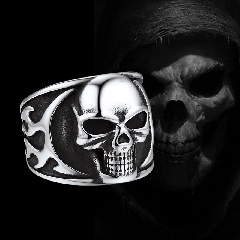 Gothic Frame Skull Ring Stainless Steel Ring for