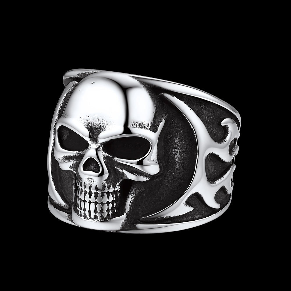 Gothic Frame Skull Ring Stainless Steel Ring for