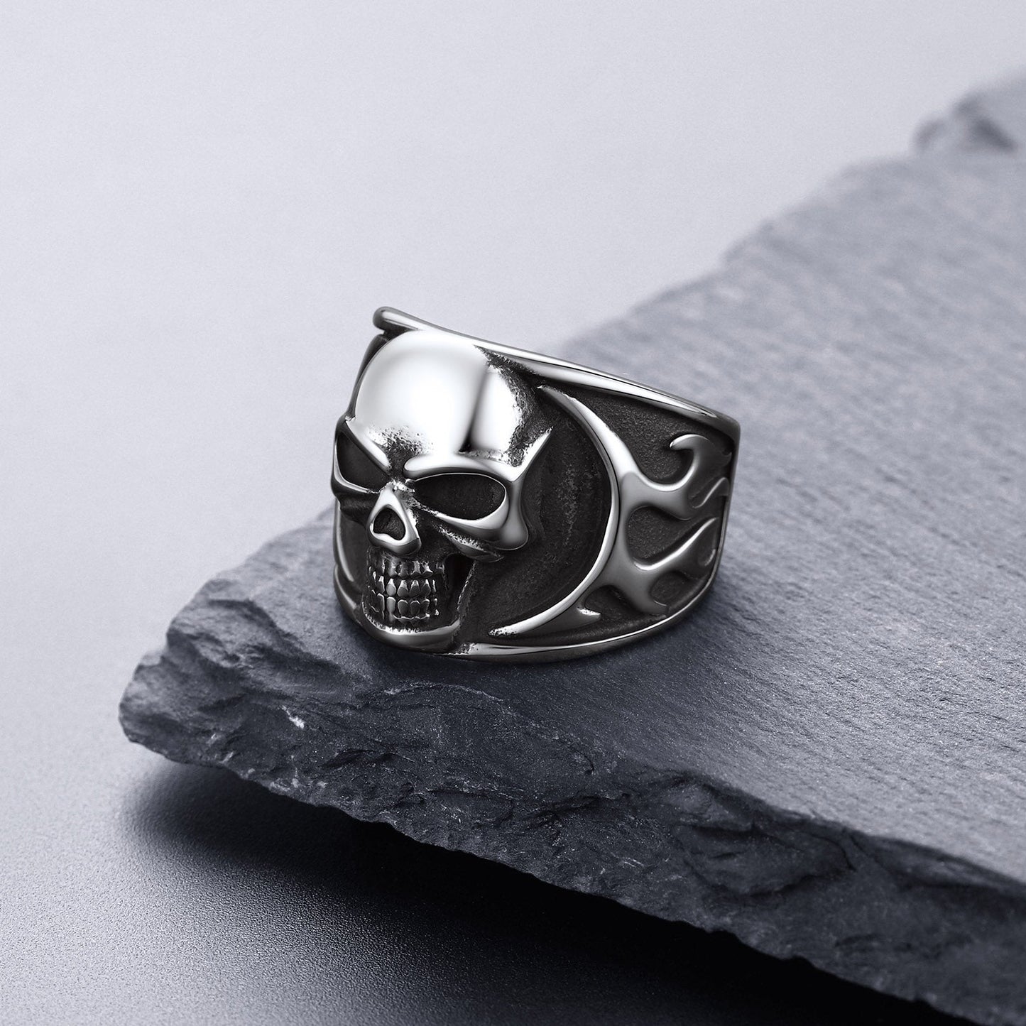 Gothic Frame Skull Ring Stainless Steel Ring for