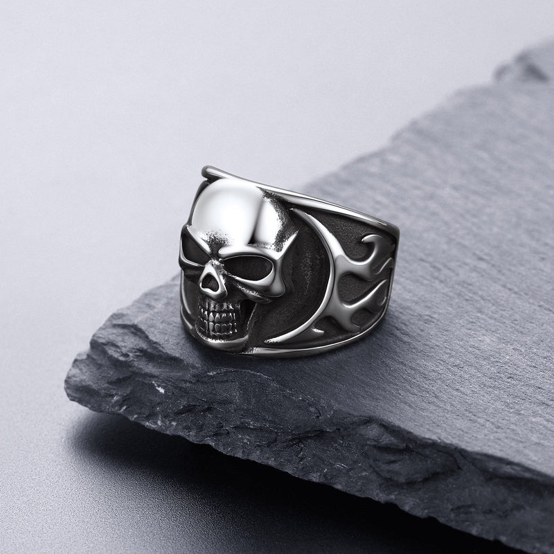 Gothic Frame Skull Ring Stainless Steel Ring for