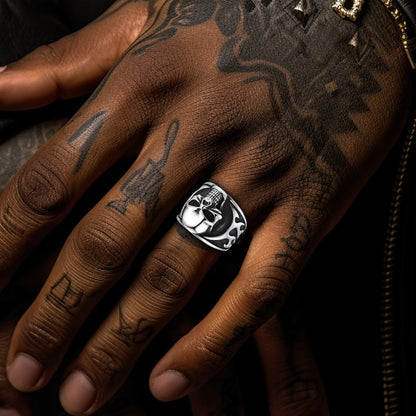 Gothic Frame Skull Ring Stainless Steel Ring for