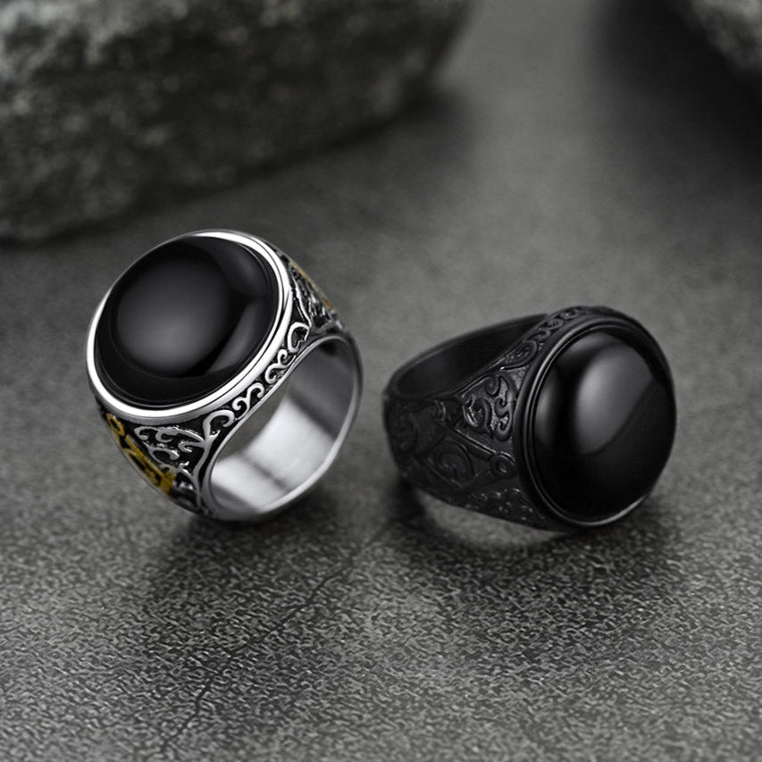 Masonic Black Onyx Ring for Father