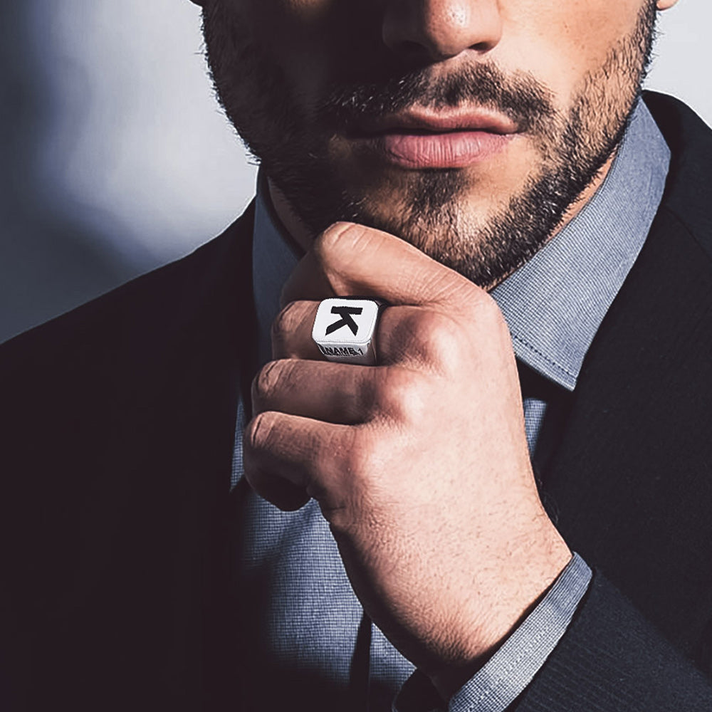 Minimalist Custom Engraved Name Band Rings for