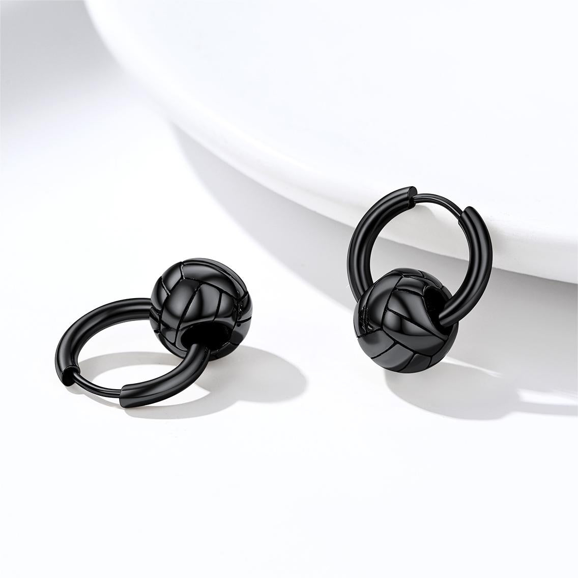 Flash Volleyball Dangle Hoop Earrings for