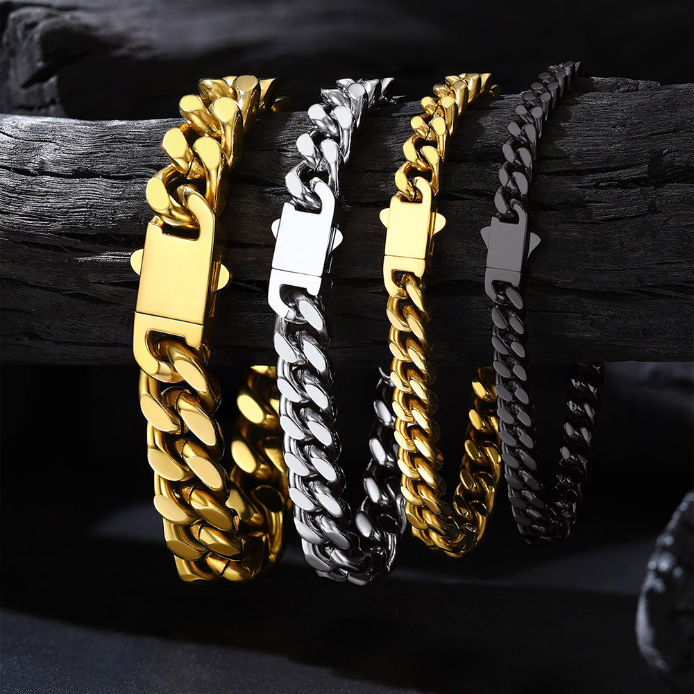 Miami Cuban Chain Bracelet 5/7/9/12mm Width Birthday Gift for