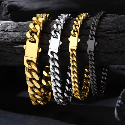 Miami Cuban Chain Bracelet 5/7/9/12mm Width Birthday Gift for