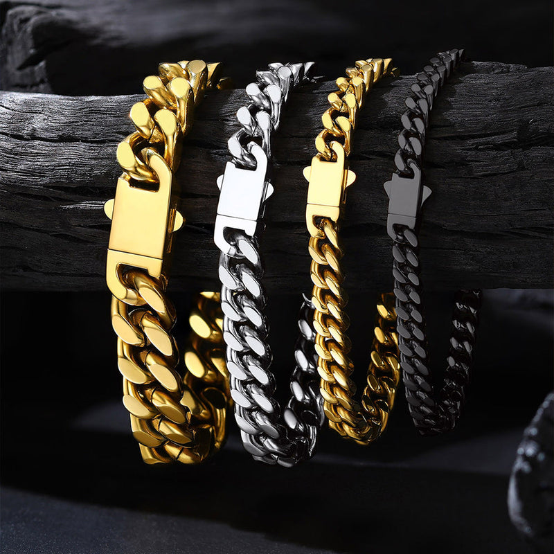 Miami Cuban Link Chain Bracelet 5/7/9/12mm Width for