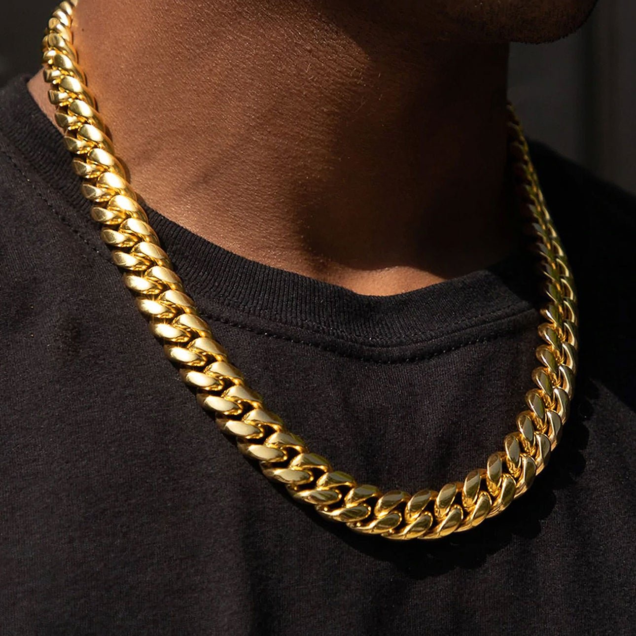 To My Man Miami Cuban Link Chain Necklace, Birthday or Anniversary Gift for Him