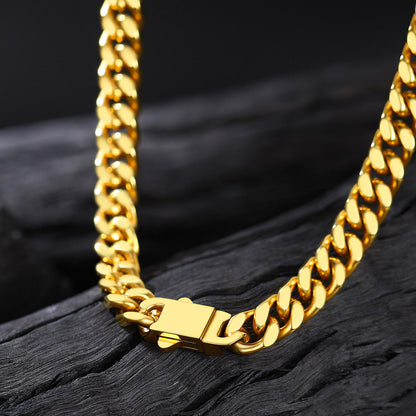 Miami Cuban Link Chain Necklace 5/7/9/12 Mm Chain for