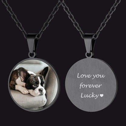 Customized Memorial Pet Picture Necklace for
