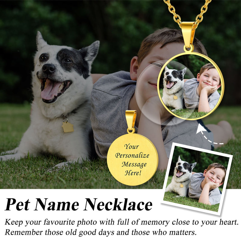 Customized Memorial Pet Picture Necklace for