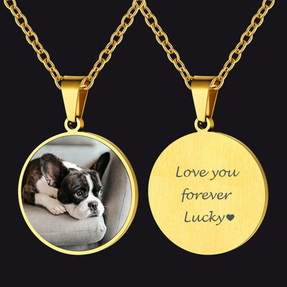 Customized Memorial Pet Picture Necklace for