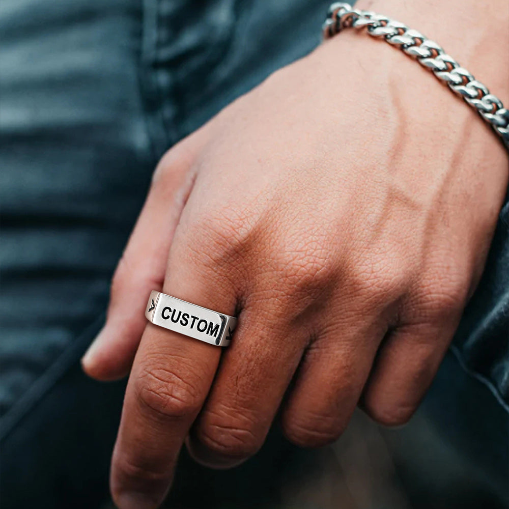 Customizable 7mm Minimalist Simple Band Ring for