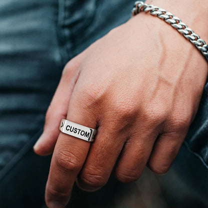 Customizable 7mm Minimalist Simple Band Ring for