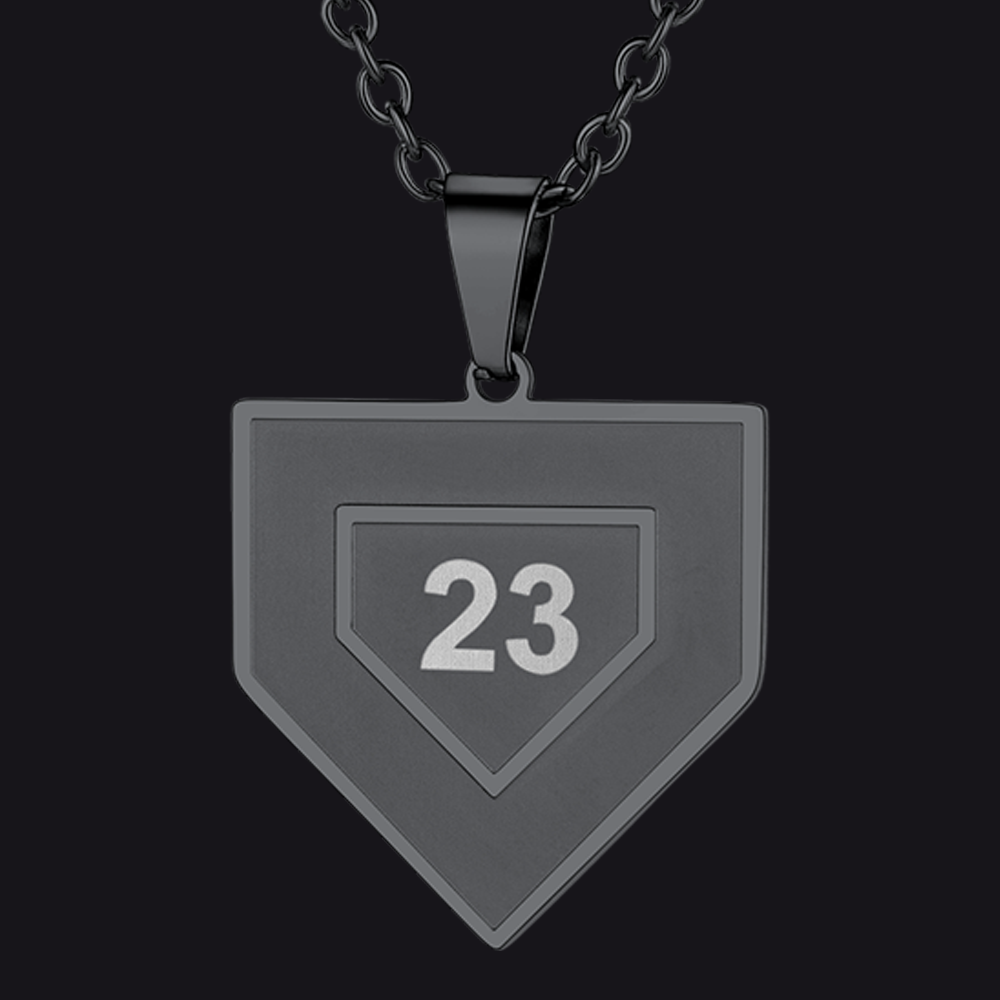 Custom Number Baseball Softball Necklace for