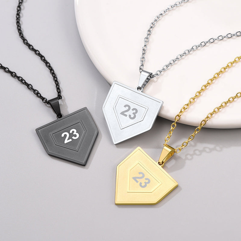 Custom Number Baseball Softball Necklace for