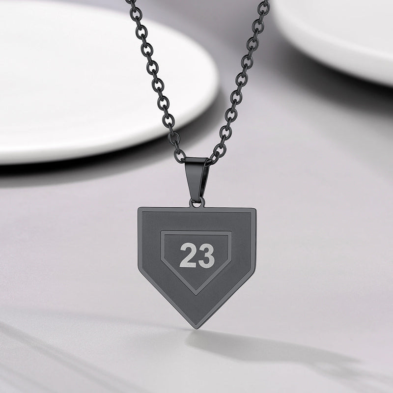 Custom Number Baseball Softball Necklace for