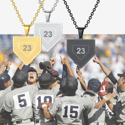 Custom Number Baseball Softball Necklace for