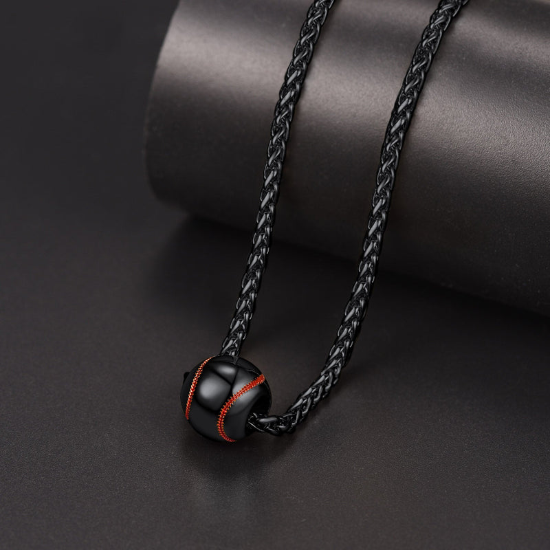 Sport Baseball Pendant Necklace Chain for