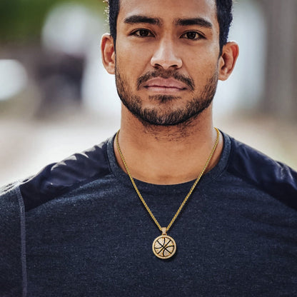 Bling Basketball Spinner Necklace for