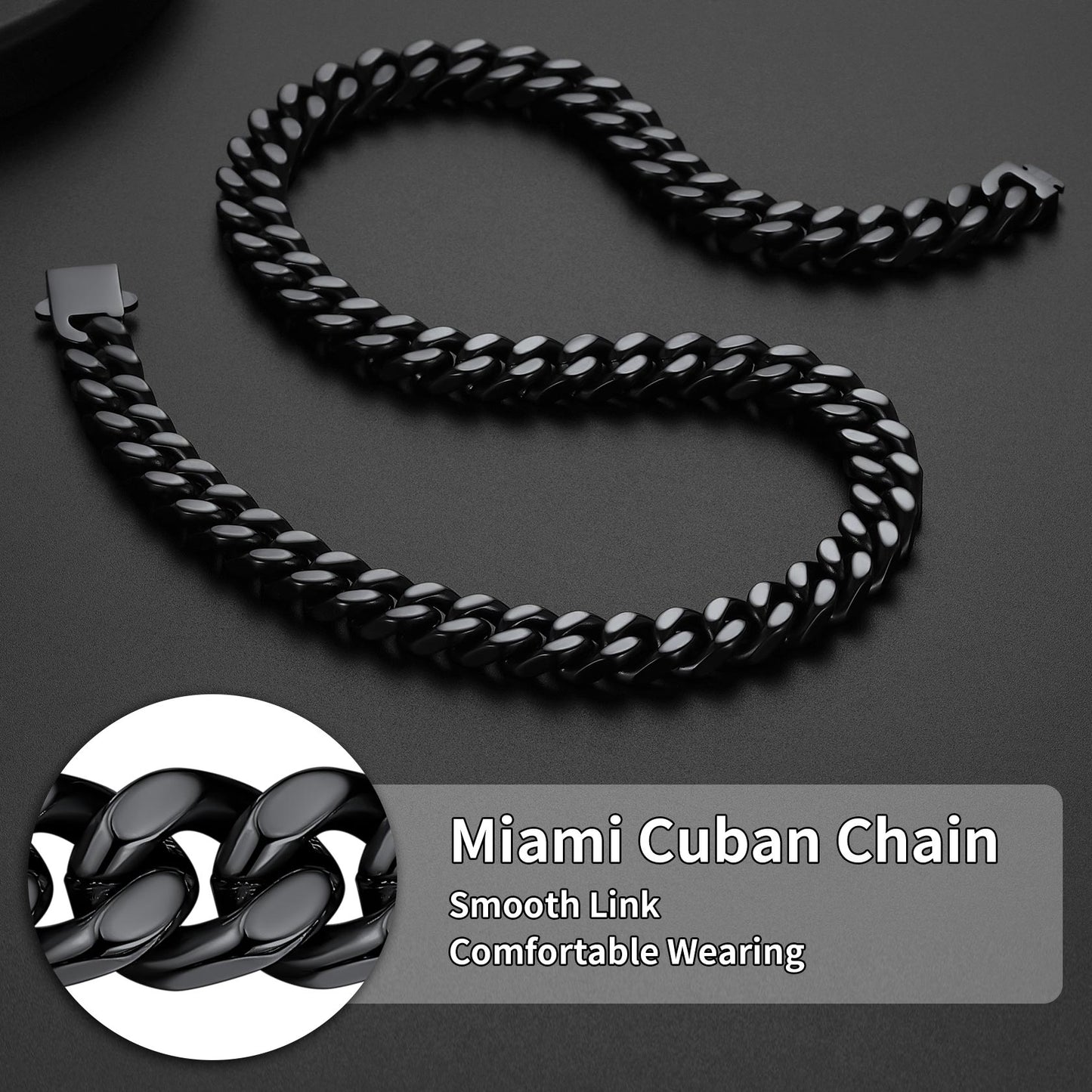 9mm Miami Cuban Chain & Bracelet Jewelry Set for