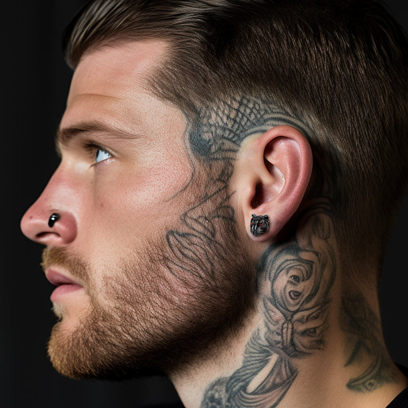 Flash Tiger Stud Earrings for
