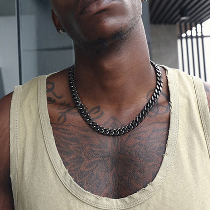To My Man Miami Cuban Link Chain Necklace, Birthday or Anniversary Gift for Him