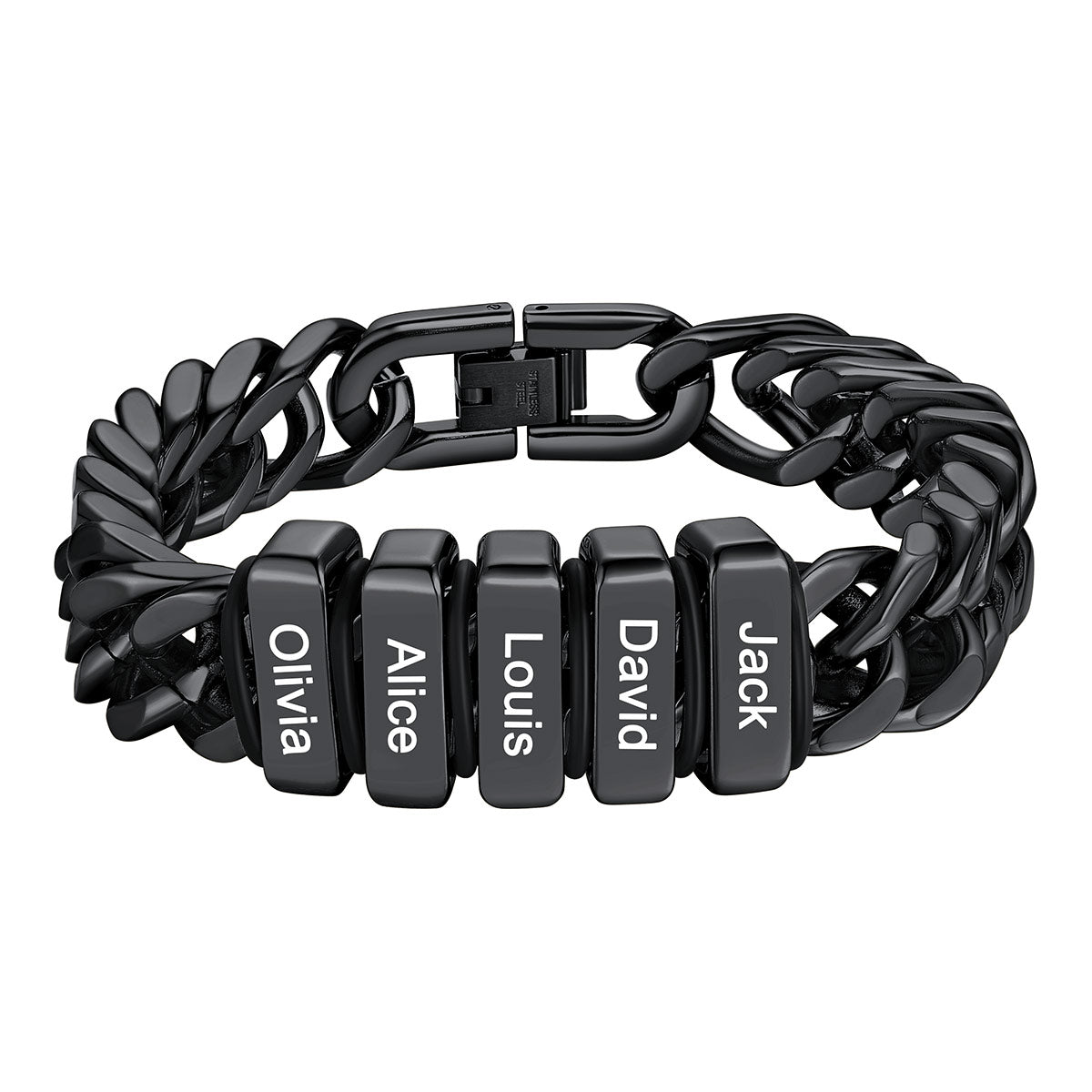 Personalized Cuban Link Bracelet Engraved Name Bracelet for