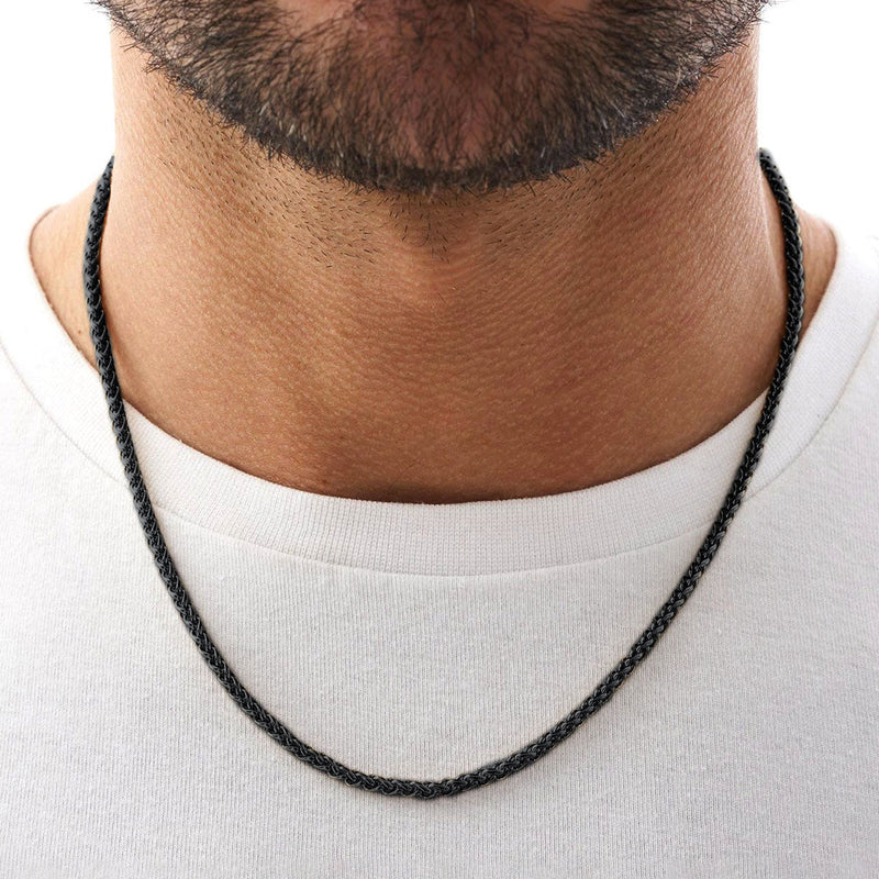 Spiga Wheat Chain Stainless Steel Link Necklace for
