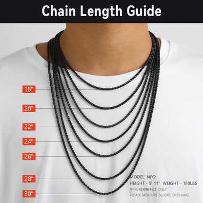 Spiga Wheat Chain Stainless Steel Link Necklace for