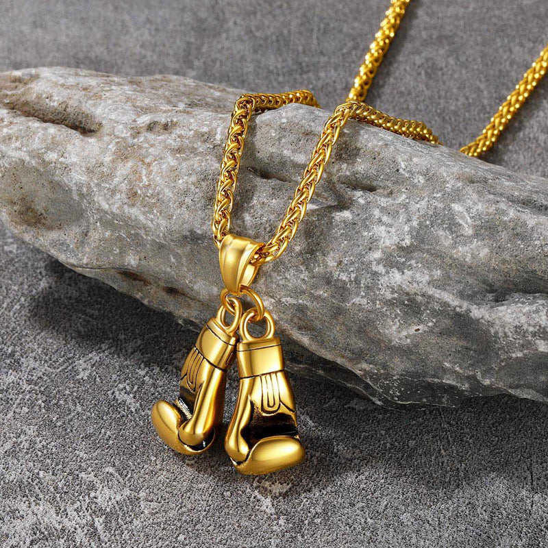 Boxing Gloves Pendant Necklace for