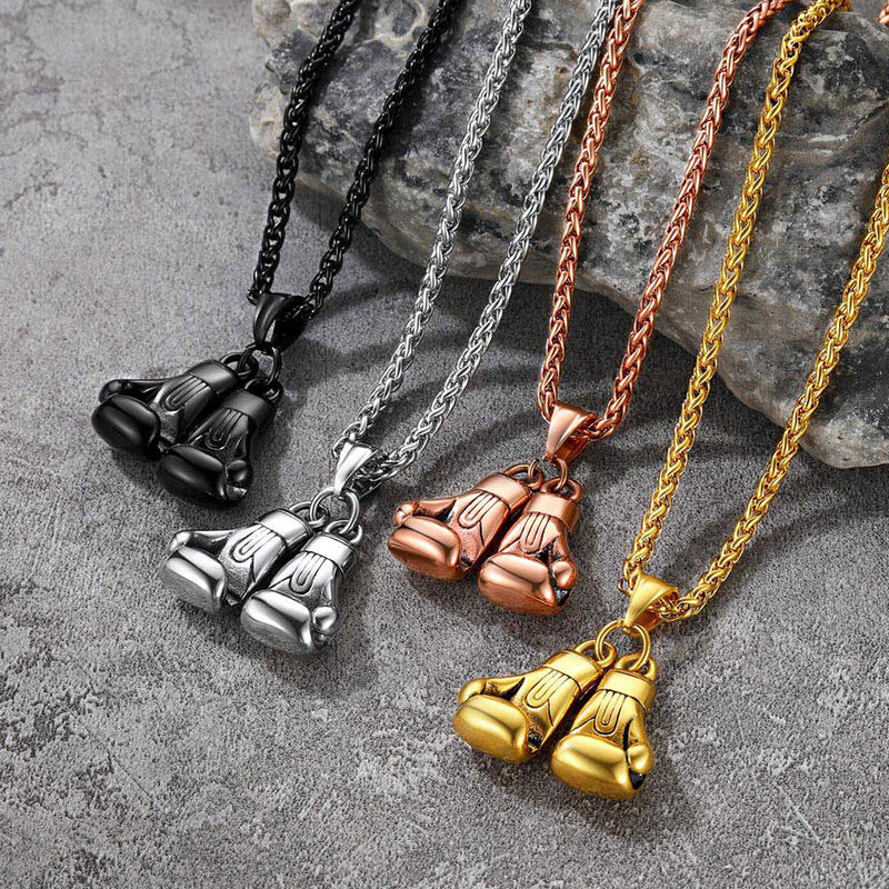 Boxing Gloves Pendant Necklace for
