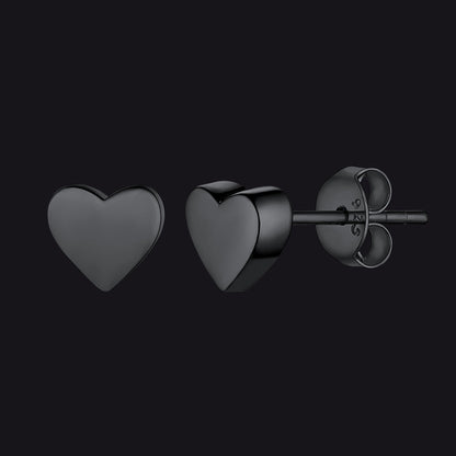 Sterling Silver Heart Stud Earrings for Kids