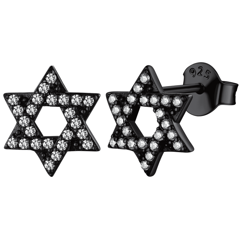 Star of David Stud Earrings for in Sterling Silver