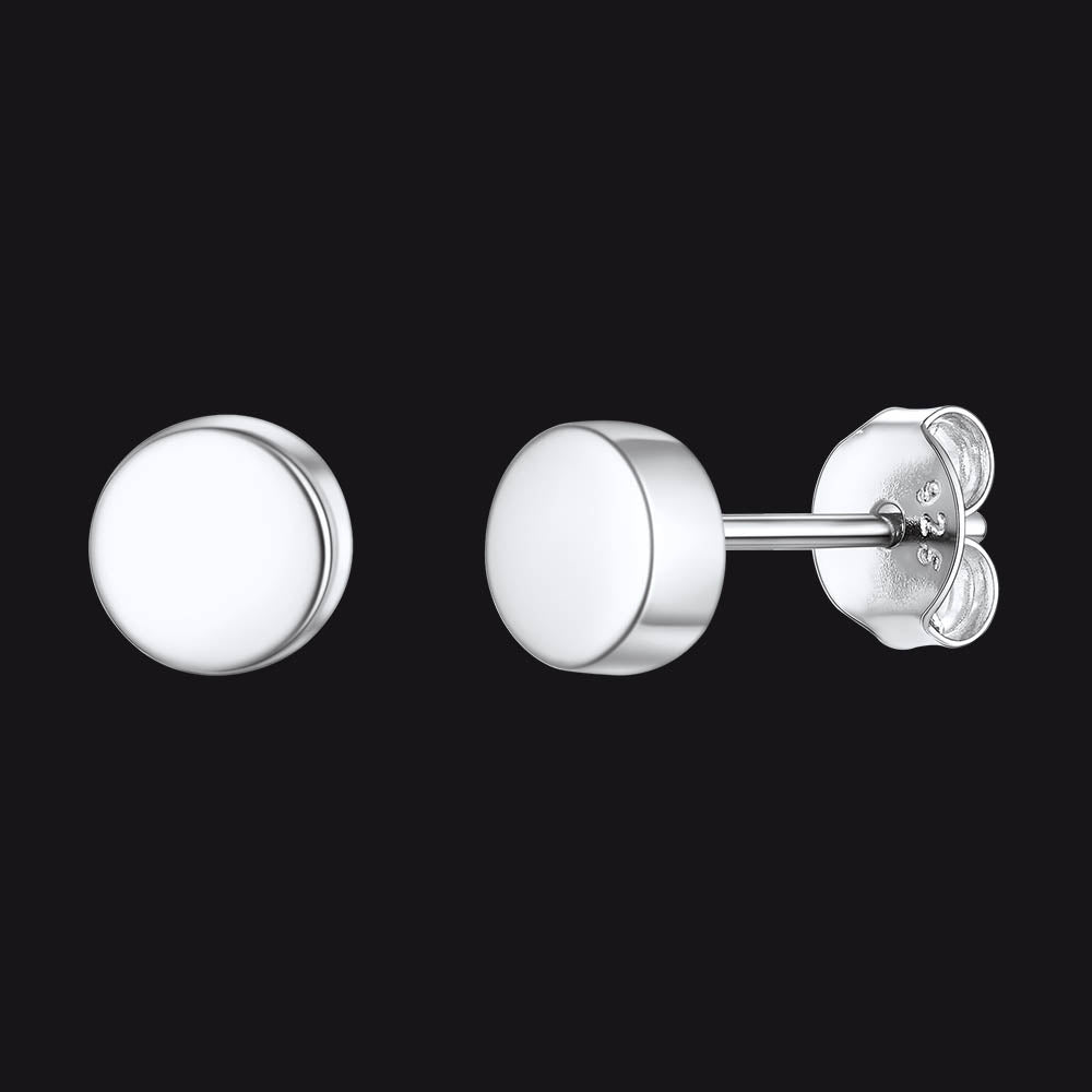 Sterling Silver Dot Stud Earrings for