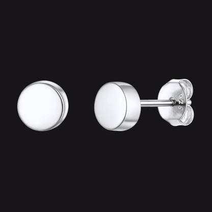 Sterling Silver Dot Stud Earrings for