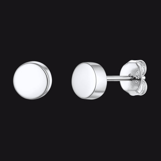 Sterling Silver Dot Stud Earrings for