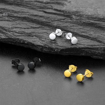 Sterling Silver Dot Stud Earrings for