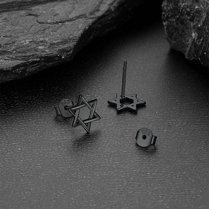 Classic Jewish Star of David Stud Earrings for
