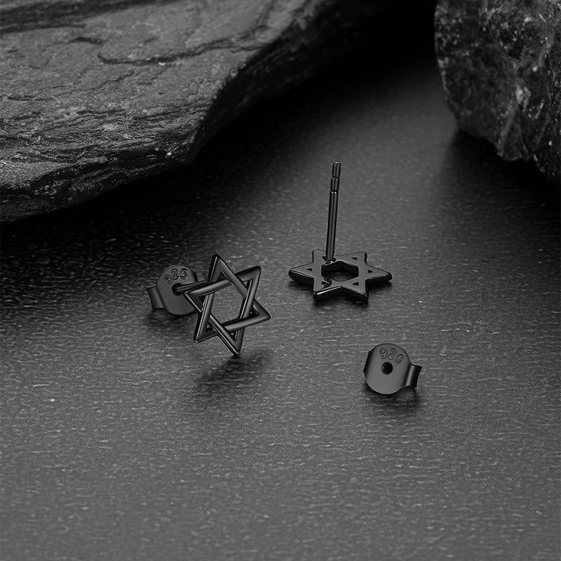 Classic Jewish Star of David Stud Earrings for