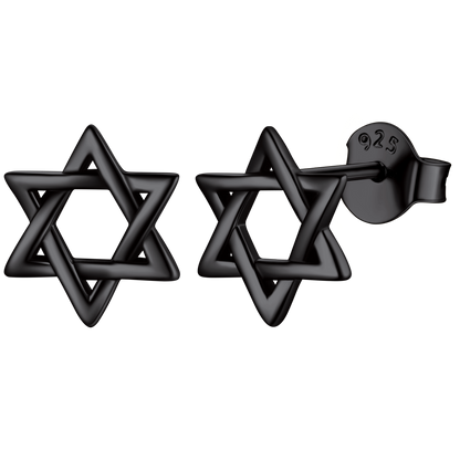 Classic Jewish Star of David Stud Earrings for